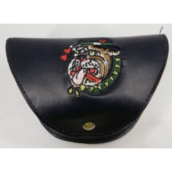 Ed Hardy Eyewear Black Embroidered Sunglass Case Skull Roses Bulldog Clo… - Picture 4 of 15